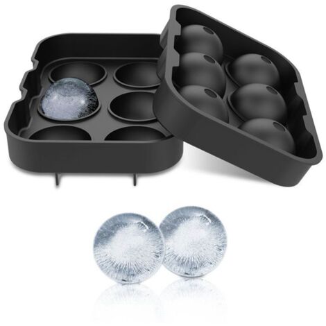 Ice Cube Tray 6 Grids Easy Release Silicone Square and Round with Lid Ice Cube Maker Mold for Freezer