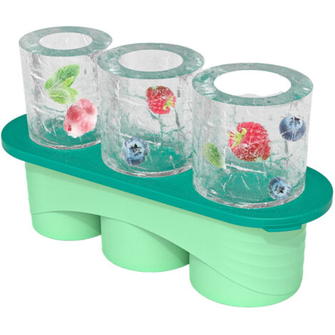 Ice Cube Trays for Tumbler, Tumbler Ice Compatible with 40Oz Tumbler, Ice Cube Tray with Lid and Bin, Ice Trays for Freezer, 3 Sizes Easy Fill and Release Ice Maker for Chilling Drinks, Whiskey
