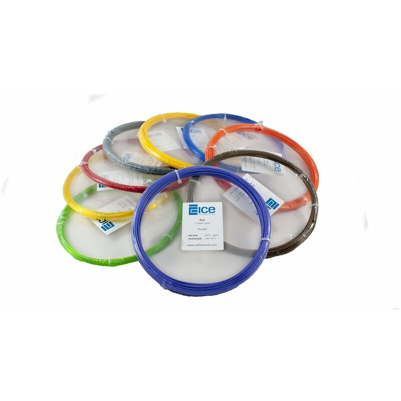 Image of ICE30FUN165 - Filamento pla 2,85 mm, confezione da 50 g, colore: Giallo fluo - Ice Filaments