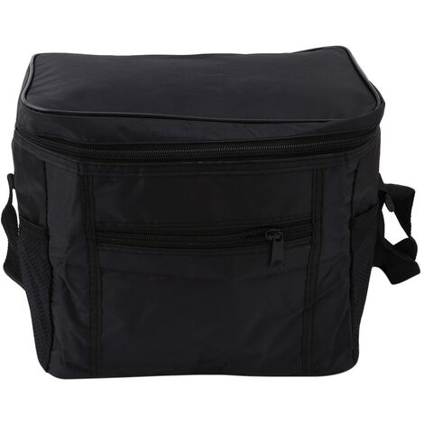 Ice Pack Ice Pack Sac de Pique-Nique Sac à Lunch Pliable Imperméable Lumière Isolée avec Compartiment Cool Isolation pour Bureau Travail Extérieur Voyage Noir