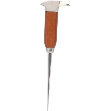Ice Pick with Wood Handle Stainless Steel Ice Chipper Ice Crusher Tool for Bars Bartender