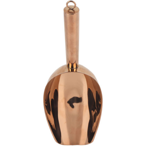 Ice Scooper Stainless Steel U Shaped Sturdy Food Grade Ice Bucket Scoop for Home Hotel Restaurant Rose Gold