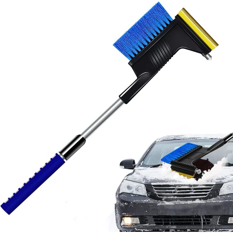 Ice Scraper and Snow Brush, Extendable Snow Brush, Car Ice Scraper, Snow Scrapers for Car with Ergonomic Handle, for Car, Truck, SUV