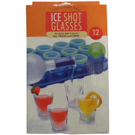 Ice Shot Glass Mould x12 (Party Drinking Silicone Shooters Frozen)