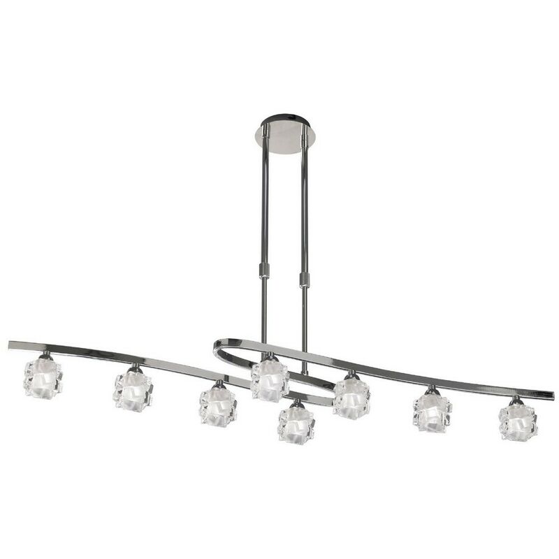 Inspired Mantra - Ice - Telescopic 8 Light G9 eco, Polished Chrome