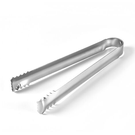 Ice Tongs Small Tongs Stainless Steel with Sharp Teeth for Ice Bucket Ice Sugar Cubes Coffee Bar Food Serving