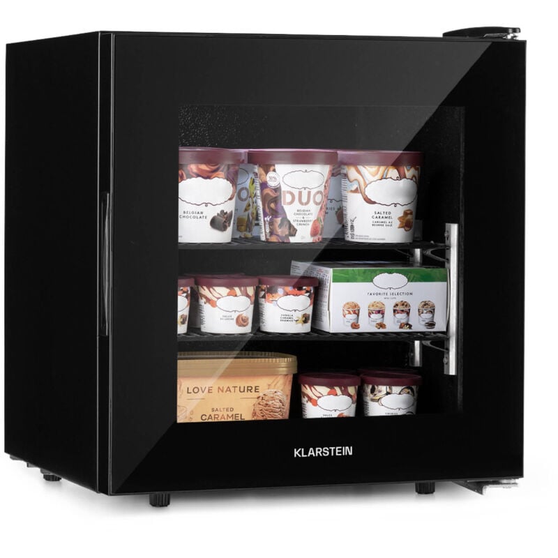 IceAge 36 Congélateur 36 litres classe e 2 étagères thermostat façade en verre