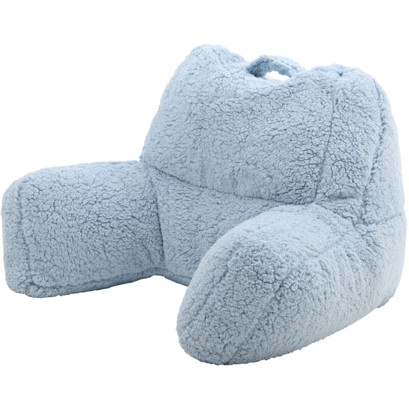 Icon - Coussin de Lecture en Sherpa, Coussin Soutien, Bleu Givré