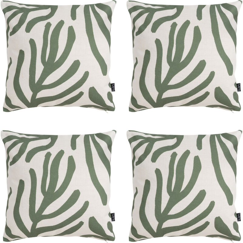 Veeva - icon Coussins d'assise, Lot de 4, 43cm x 43cm, Coussins de Siège, Coussins d'intérieur et d'extérieur, Vert