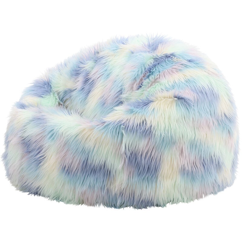Pouf en Fausse Fourrure, Pouf Fauteuil de Salon pour Adultes, Licorne, oeko-tex - Icon