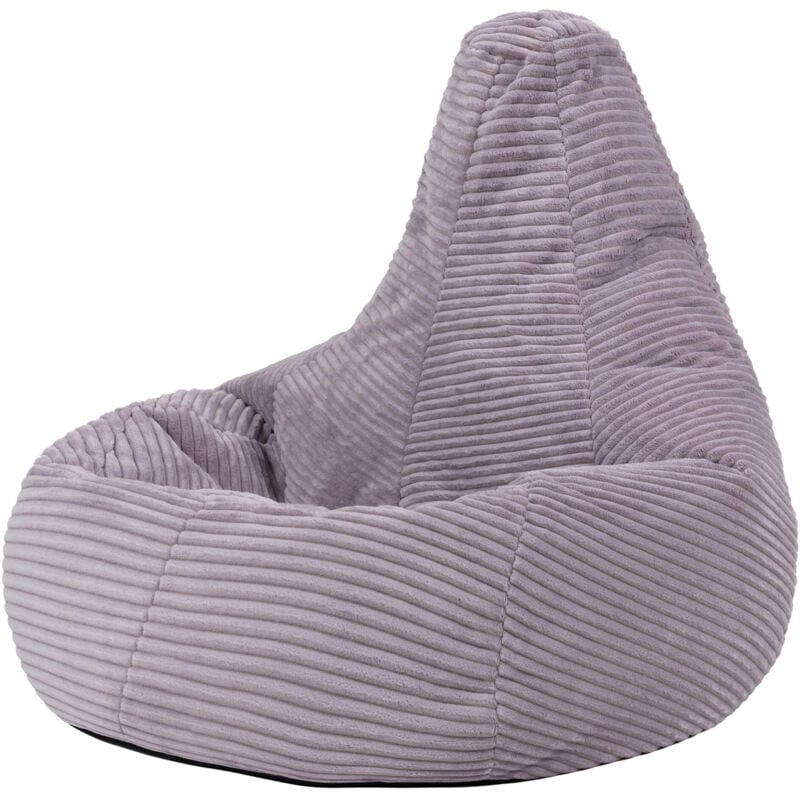 Pouf Fauteuil Velours Côtelé pour Enfants Dalton, Pouf de Chambre, Lavande Violet, oeko-tex - Icon