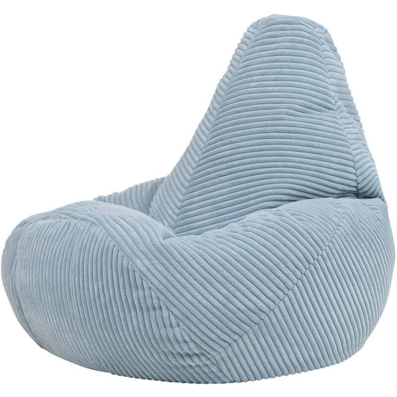 Pouf Fauteuil Velours Côtelé pour Enfants Dalton, Pouf de Chambre, Bleu Glacé - Bleu Glacé - Icon