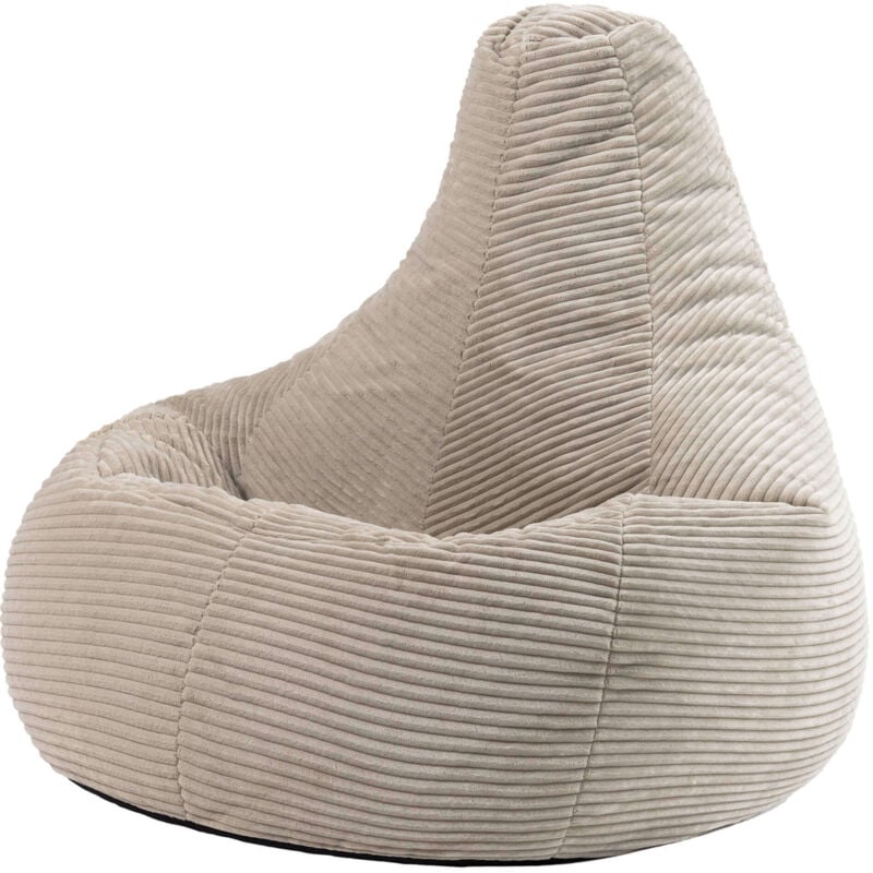 icon Pouf Fauteuil en Velours Côtelé Dalton, Poufs de Salon pour Adultes, OEKO-TEX