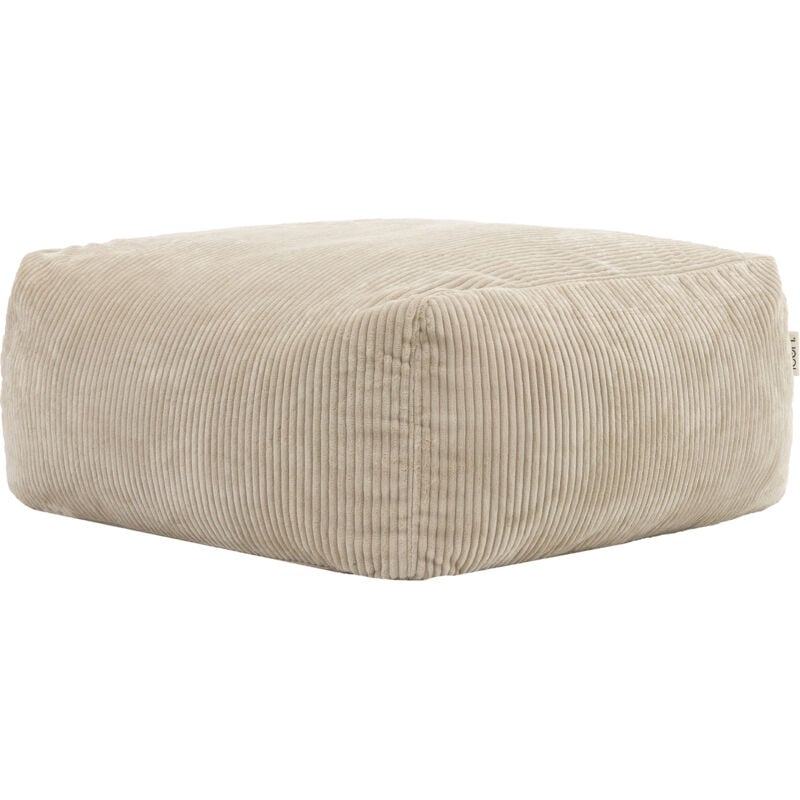 icon Pouf Repose-pieds modulaire en velours côtelé Zen, Beige, OEKO-TEX