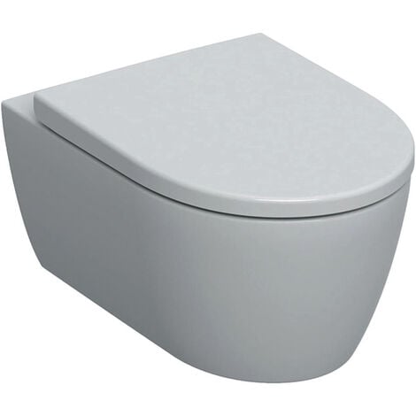 iCon Set Wand-Tiefspül-WC 36x53cm, geschlossene Form, rimfree, mit WC-Sitz, weiß