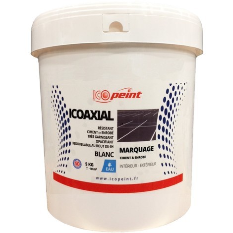 Icopeint Icoaxial Peinture Marquage Ciment et Enrobé - Intérieur et Extérieur 5kg