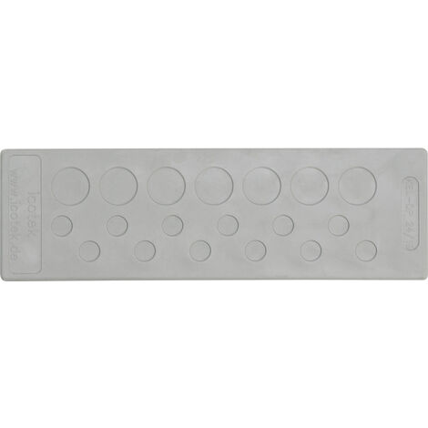 Icotek KEL-DP 24/14 Kabeldurchführungsplatte   Klemm-Ø (max.) 12.1 mm  Elastomer Grau 1 St.