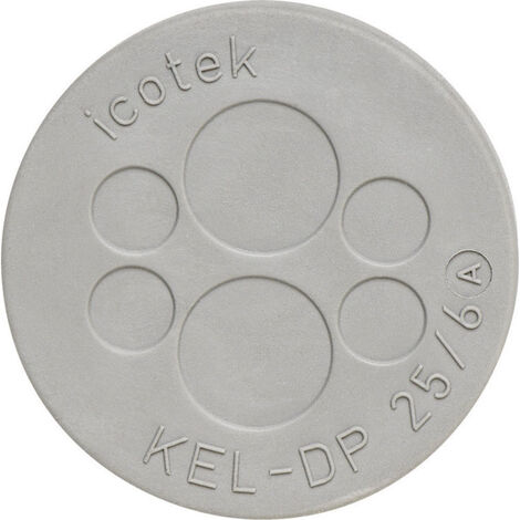 Icotek KEL-DP 50/11 Kabeldurchführungsplatte   Klemm-Ø (max.) 22.5 mm  Elastomer Grau 1 St.