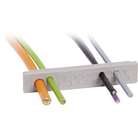 Icotek KEL-DP-E 112/21 Piastra passacavo Ø (max.) 12.1 mm Gomma Grigio 1 pz.