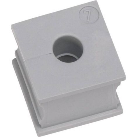 Icotek KT 12 Passacavo scanalato Ø (max.) 13 mm Gomma Grigio 1 pz.