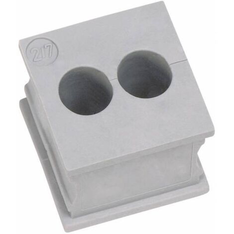 Icotek KT 2/5 Passacavo scanalato Ø (max.) 5 mm Gomma Grigio 1 pz.