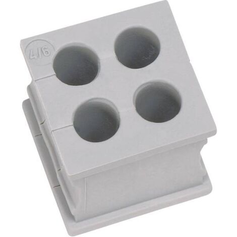 Icotek KT 4/2 Passacavo scanalato Ø (max.) 2 mm Gomma Grigio 1 pz.