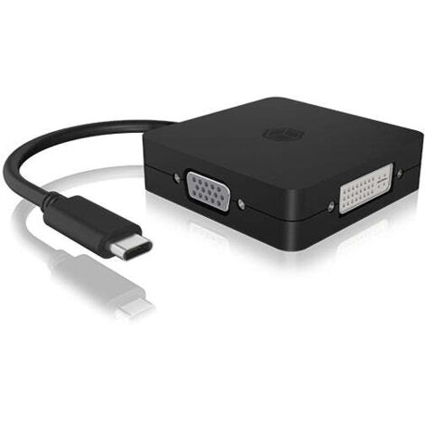 ICY BOX  USB-C® Adattatore [1x USB-C® - 4x DisplayPort, HDMI®, DVI, VGA] IB-DK1104-C