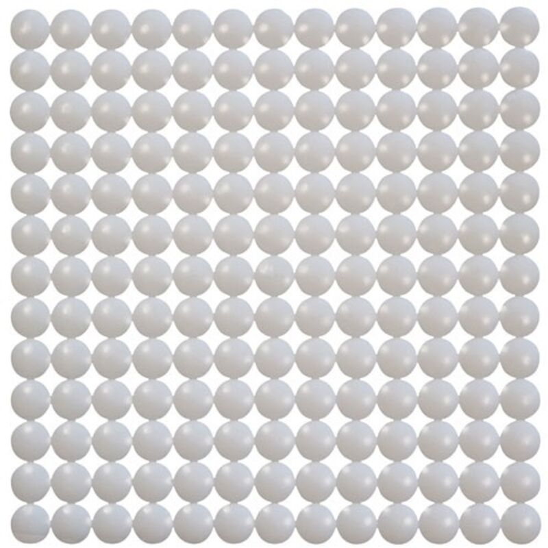 IDMAT Blanc Tapis Fond &eacute;vier Bulles, 100% Polyester, Taille Unique