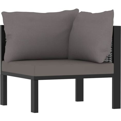 idaXL Divano Angolare Modulare Bracciolo Sinistro Polyrattan