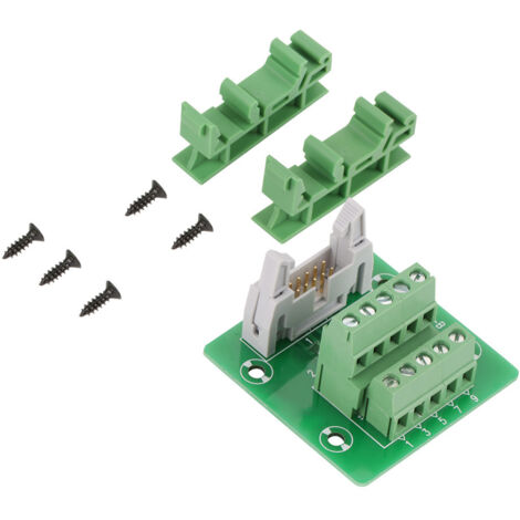 IDC10P 10Pin mâle en-tête carte de dérivation connecteur de bornier Interface PLC avec support
