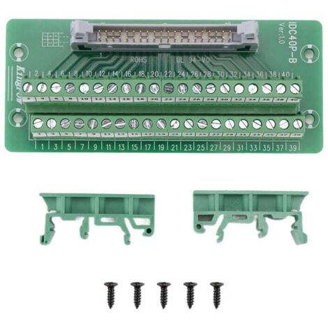 IDC40P Striscia di connettori a 40 pin con staffa, per PLC, montaggio su guida DIN