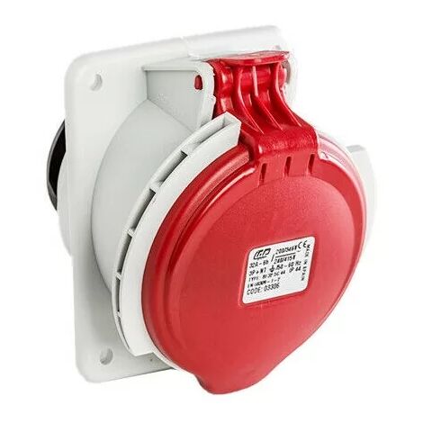 Ide 03306 Low voltage plug and socket IP44 5P 380V 32A 6h