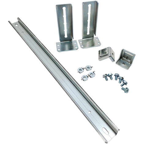IDE – 48242 – Kit rail DIN 24 modules 18 mm – Compatible Atlantic PLUS – Supports de fixation réglables pour coffret électrique
