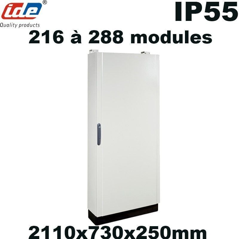 IDE - 55sup216288po Armoire électrique étanche Ip55 En Métal 2110x730x250mm - 12x24 Modules - Porte Pleine