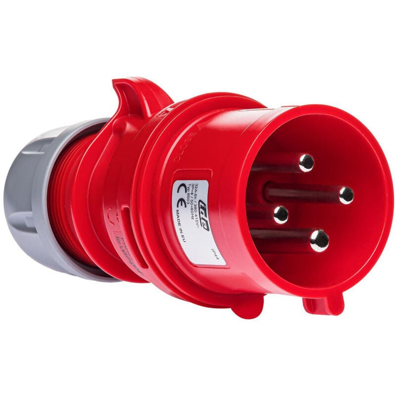 Prise Inverseur De Phase Triphasé 32a 3p+t 380v - 4 Broches - étanche Ip44 - Ide