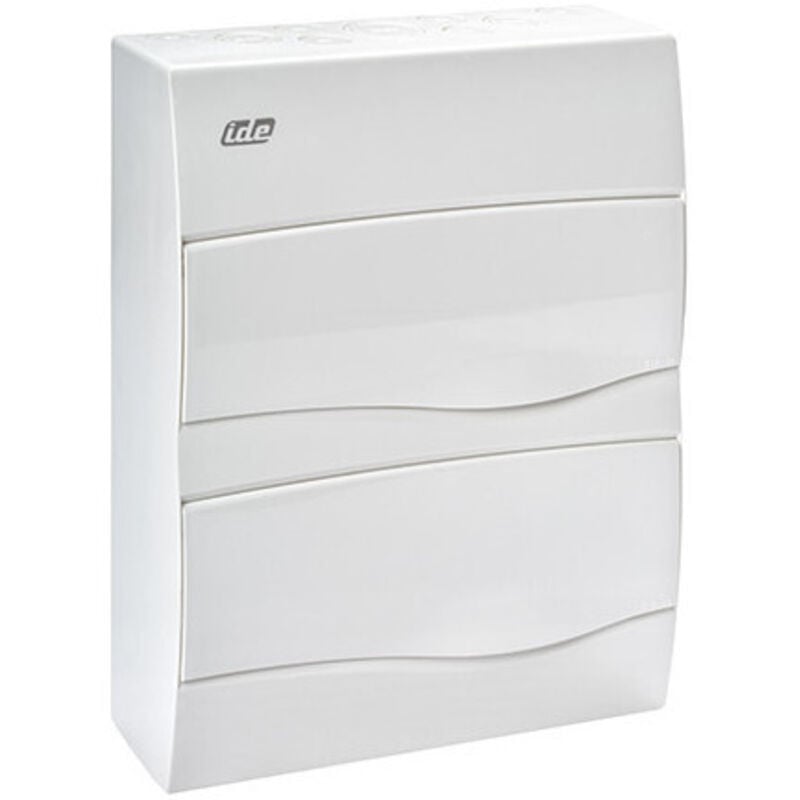 Bv24po IDE Tableau De Distribution Rés IDE ntiel - 2 Rangées De 12 Modules - 353x264x99mm - Avec Rail Din