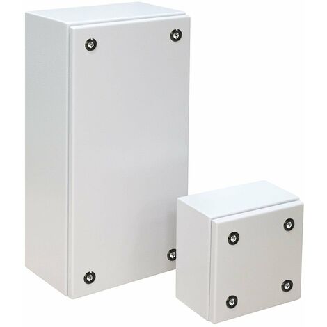 IDE ela301595 Scatole metalicas senza ingresso di cavi, IP 65, RAL 7035