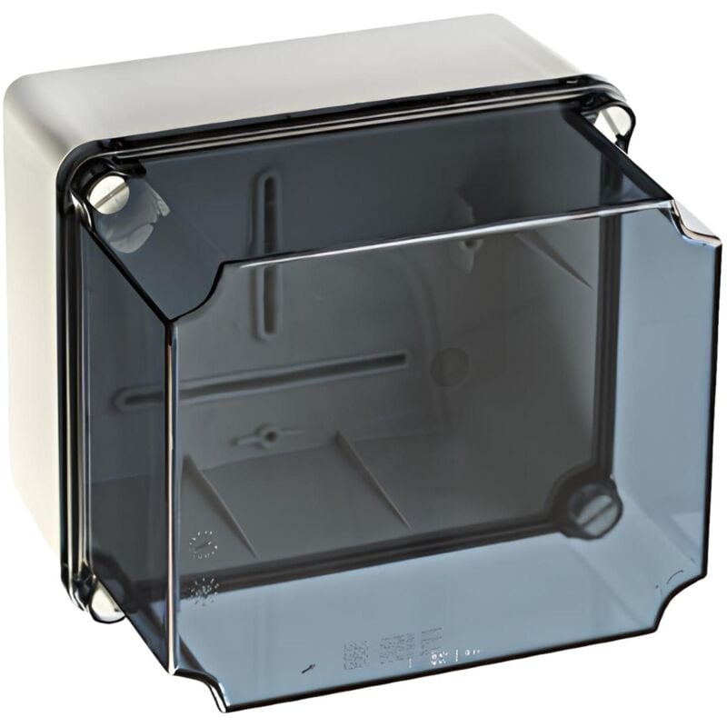 IDE - Gslt171 Boitier Industriel étanche Ip67 Avec Bords Lisses, Couvercle Réhaussé Transparent Dim.175x151x155