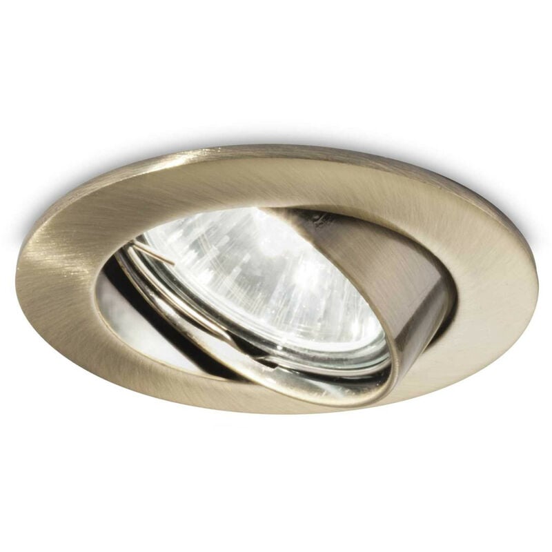

Ideal Lux - 1 foco empotrable inclinable ligero (paquete de 3) bronce, GU10