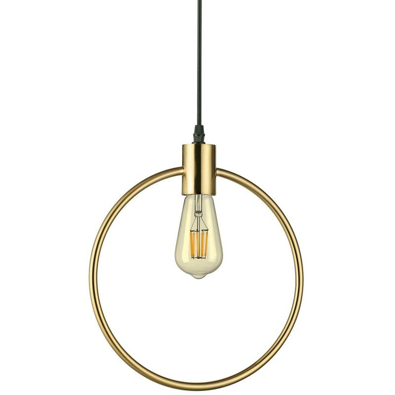 Abc - 1 Light Ceiling Pendant Antique Brass, E27 - Ideal Lux