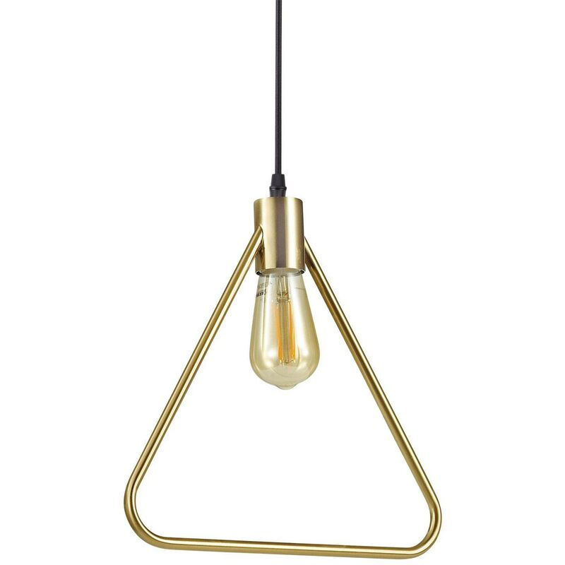 Abc - 1 Light Ceiling Pendant Antique Brass, E27 - Ideal Lux