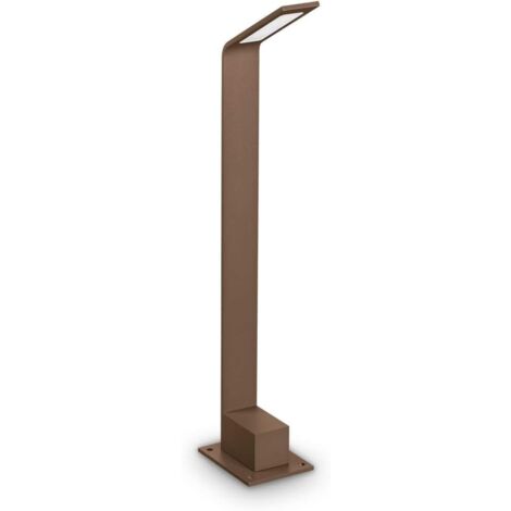 Ideal Lux AGOS Borne Courte Extérieure LED Intégrée Marron 670Lm 3000K IP54