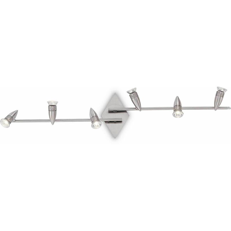 01-ideal Lux - ALFA nickel ceiling light 6 bulbs