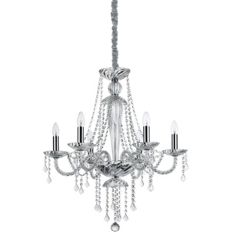 Ideal Lux Amadeus - 6 Licht Pendelleuchte Trasparent, E14
