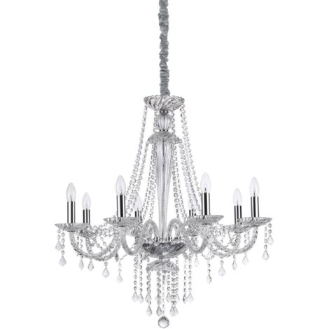 Ideal Lux Amadeus - 8 Licht Pendelleuchte Trasparent, E14