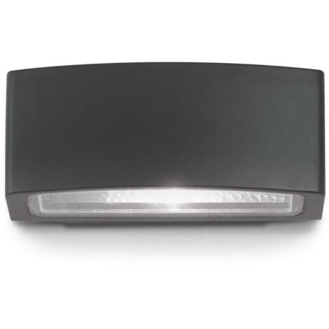 Ideal Lux Andromeda - Petite Applique Murale Extérieure à 1 Lumière Noire IP55, E27