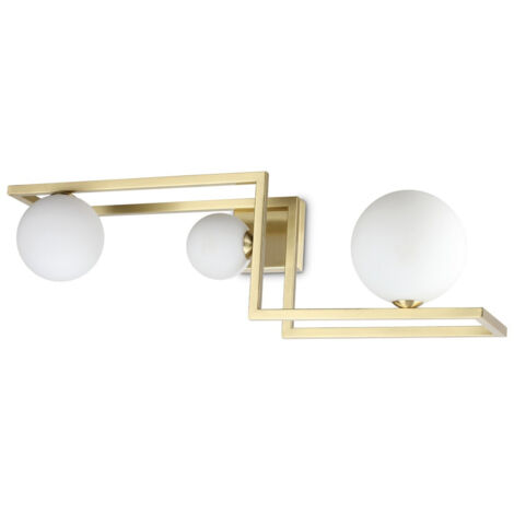 Ideal Lux ANGOLO 3-flammige Kugel-Deckenleuchte Messing