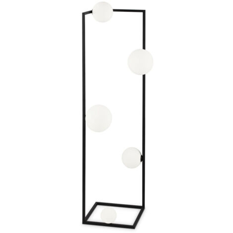 Ideal Lux ANGOLO 5-flammige Stehlampe schwarz, eingebauter Schalter