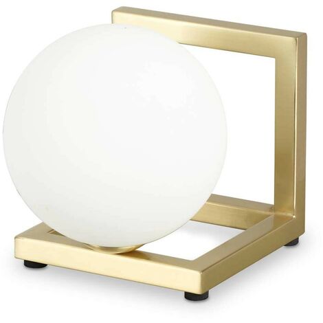 Ideal Lux ANGOLO Globe Tischleuchte Messing, eingebauter Schalter