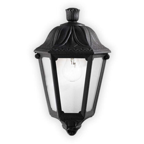 Ideal Lux Anna - Lanterne murale extérieure à 1 ampoule noire IP44, E27